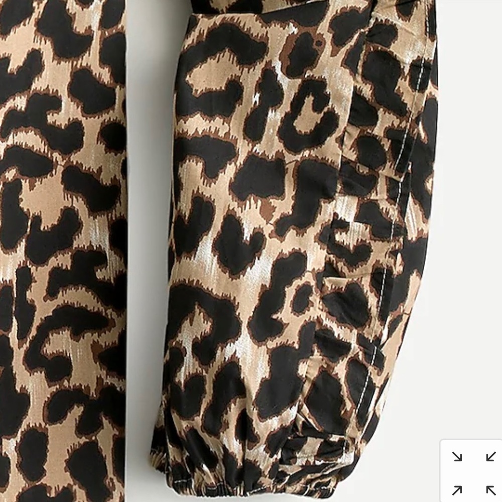 J. Crew Ruffle-sleeve Top In Leopard - Picture 8 of 14
